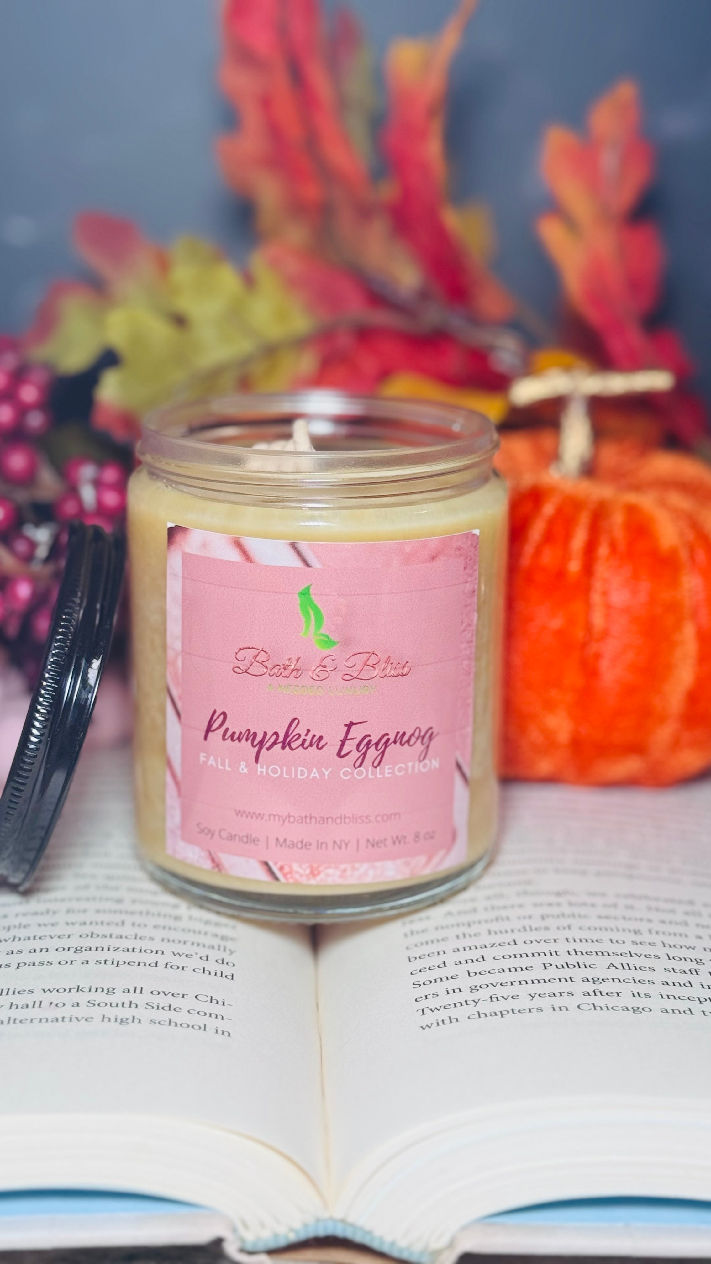 Pumpkin Eggnog Soy Candle | Bath &amp; Bliss